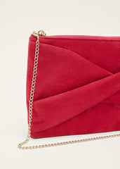 Red Suede Clutch Bag Lipstick