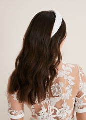 Ivory Beaded Headband Ivory