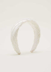 Ivory Beaded Headband Ivory