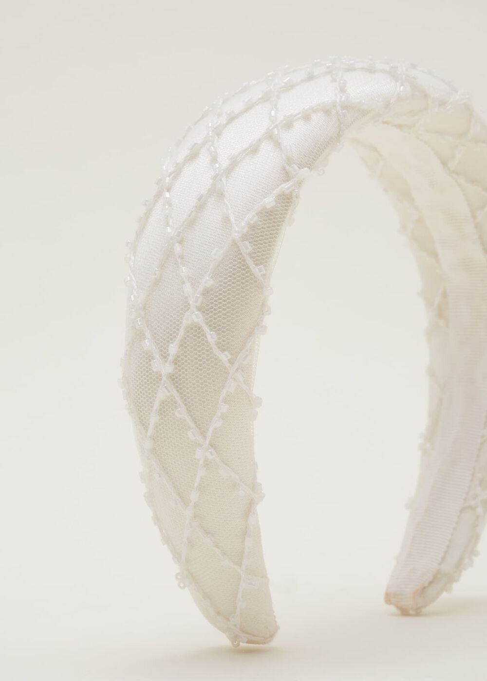 Ivory Beaded Headband Ivory