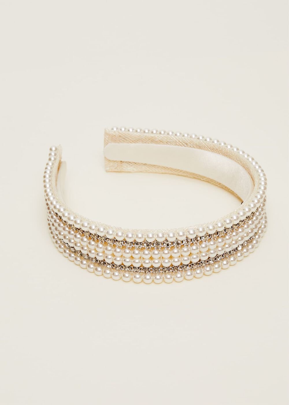 Bridal Beaded Headband Ivory