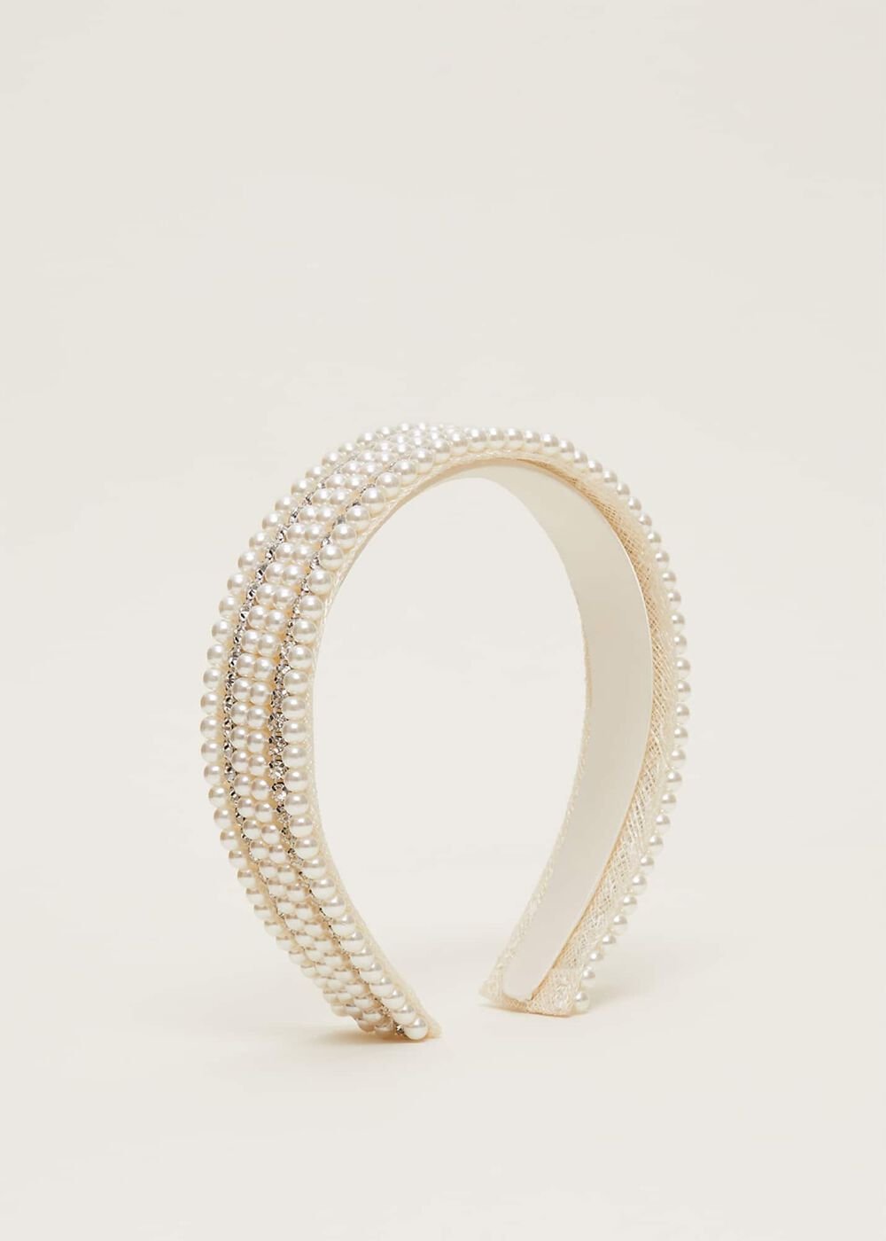 Bridal Beaded Headband Ivory