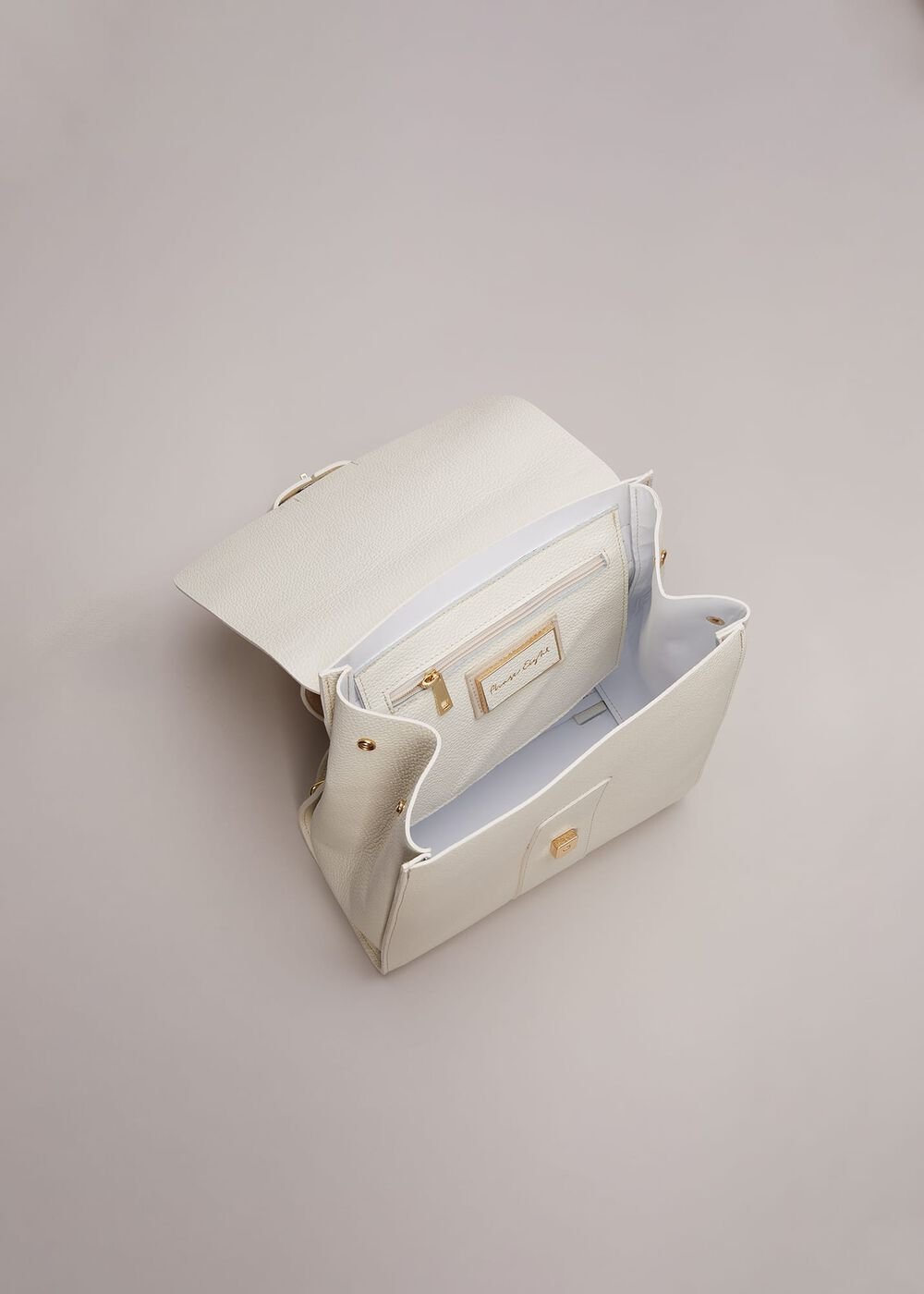 Leather Backpack Ivory