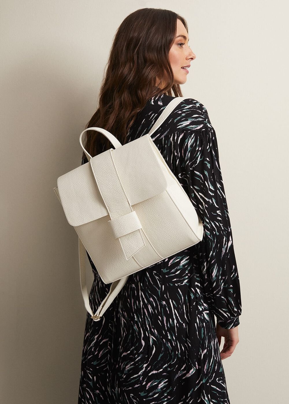 Leather Backpack Ivory