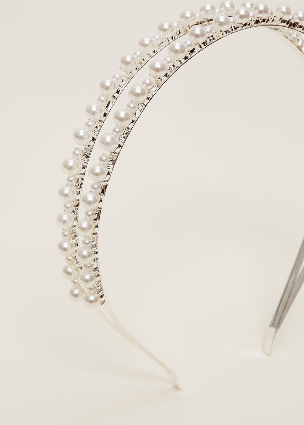 Pearl Headband Silver