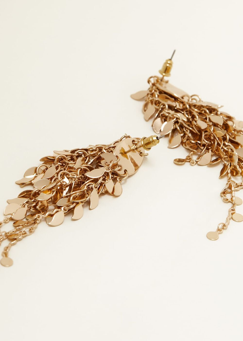 Cluster Leaf Drop Earring Gold