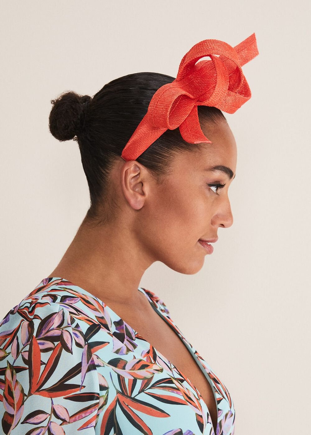 Orange Bow Headband Vermillion