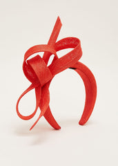 Orange Bow Headband Vermillion