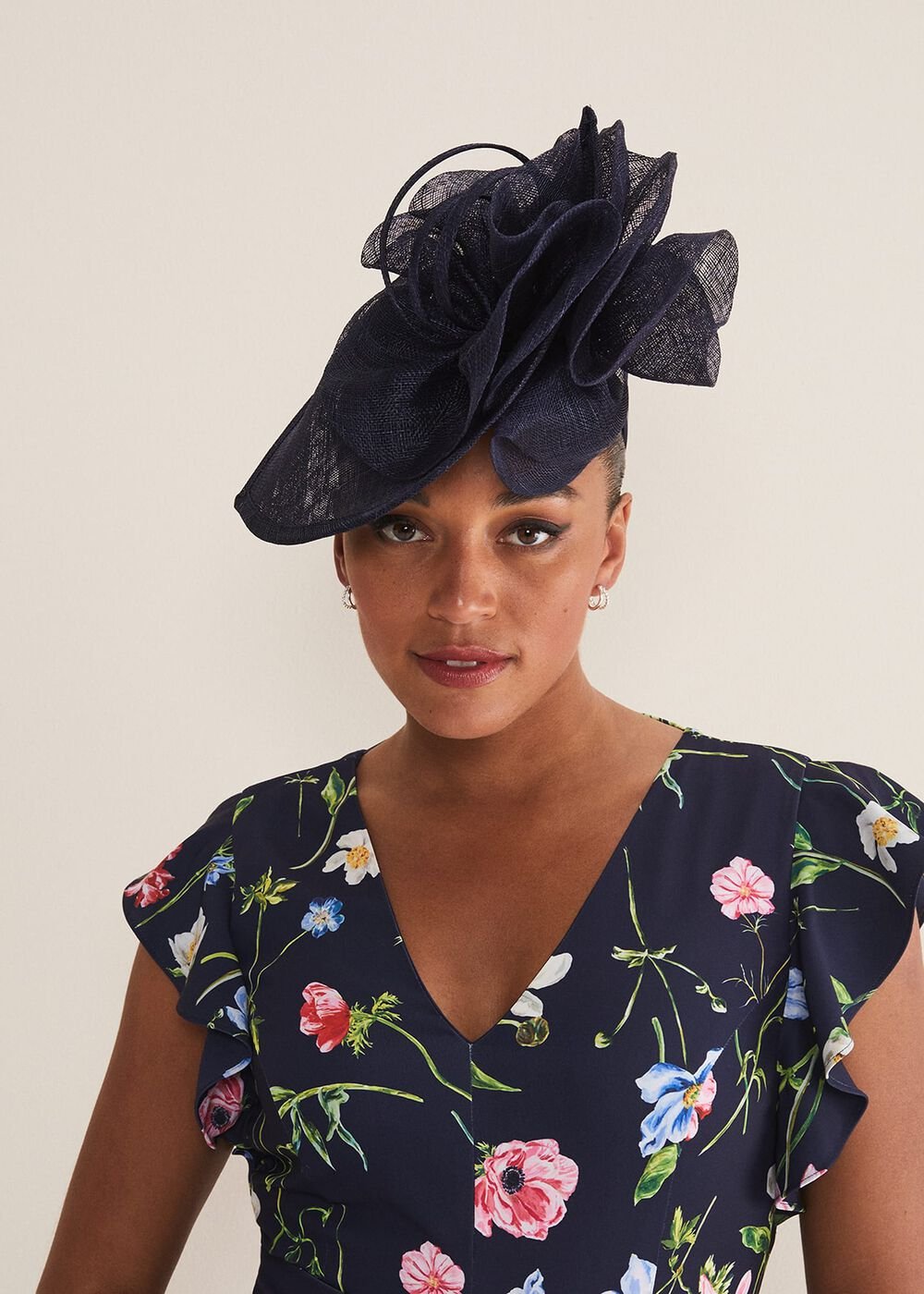 Navy Fascinator Navy