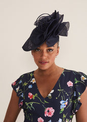 Navy Fascinator Navy