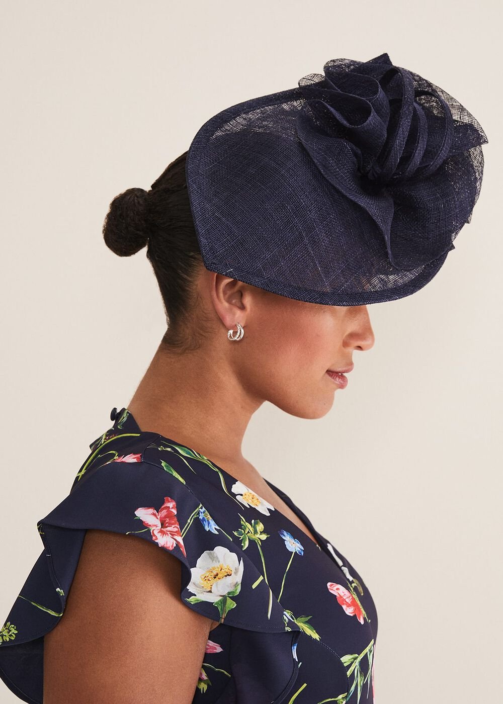Navy Fascinator Navy