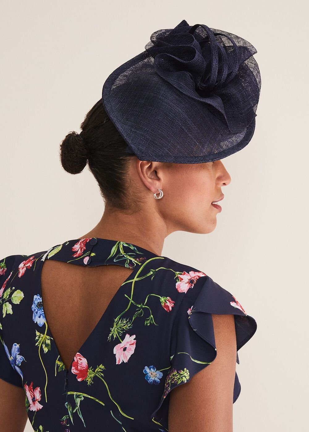 Navy Fascinator Navy
