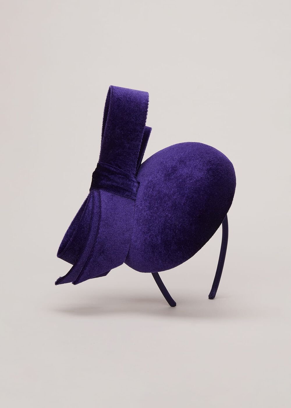 Velvet Bow Pillbox Fascinator Cobalt