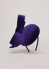 Velvet Bow Pillbox Fascinator Cobalt