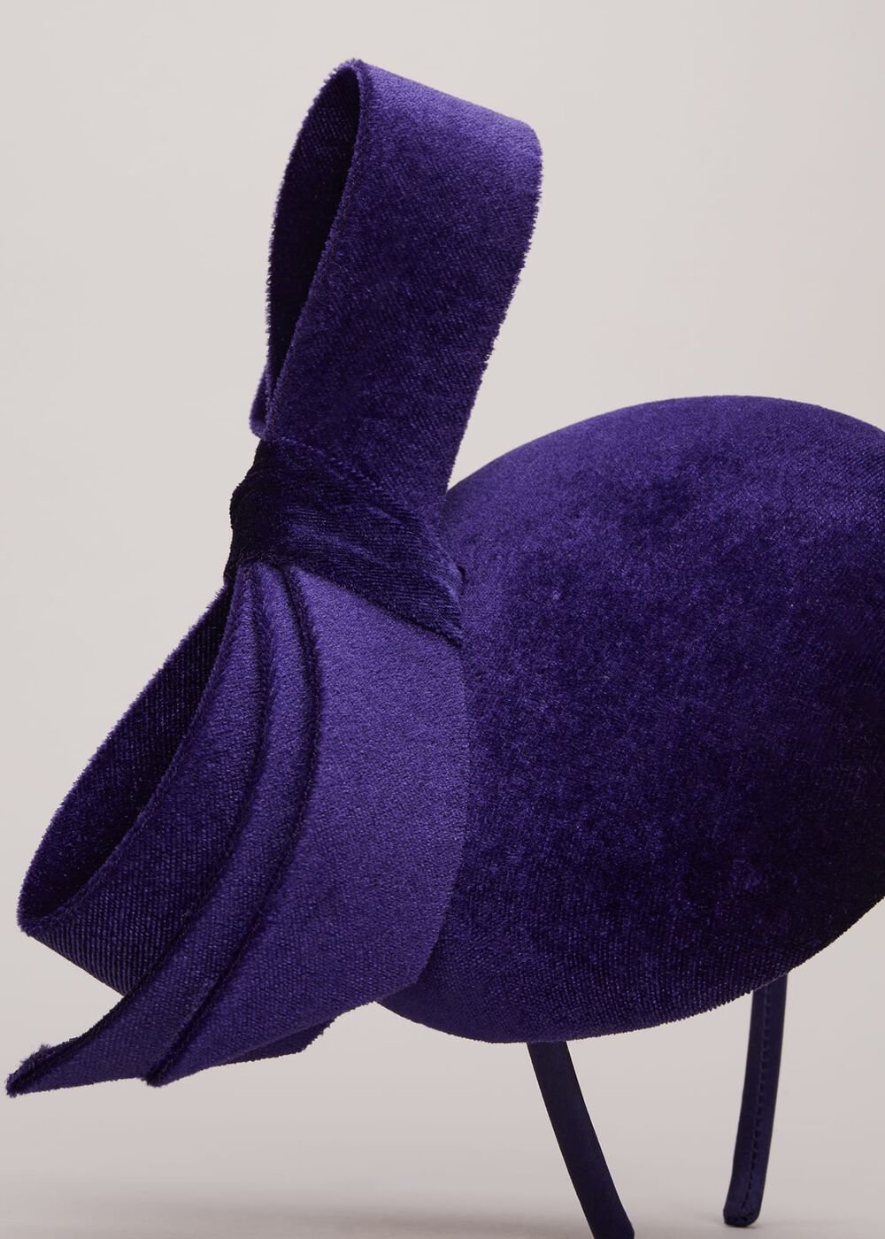 Velvet Bow Pillbox Fascinator Cobalt