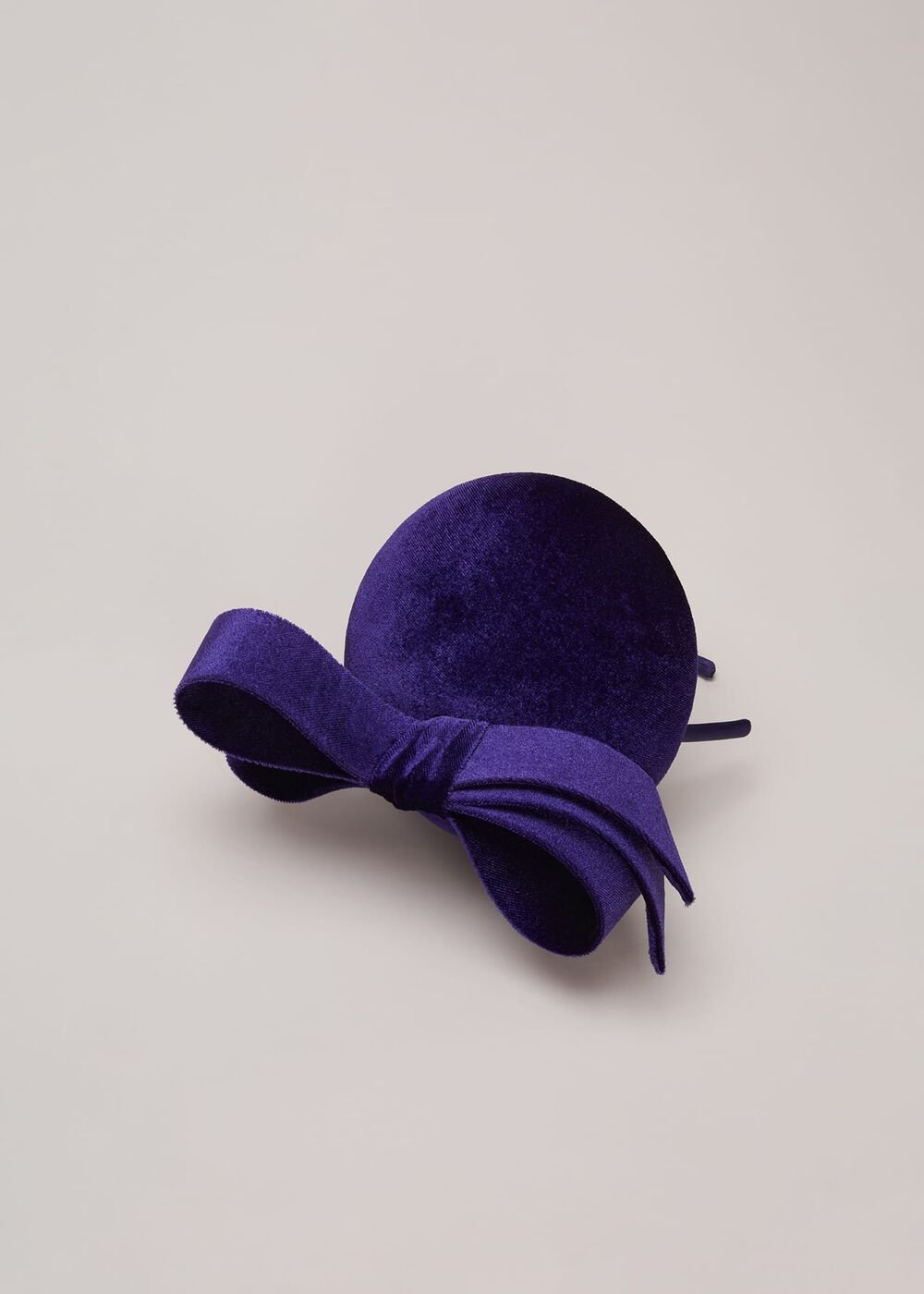 Velvet Bow Pillbox Fascinator Cobalt