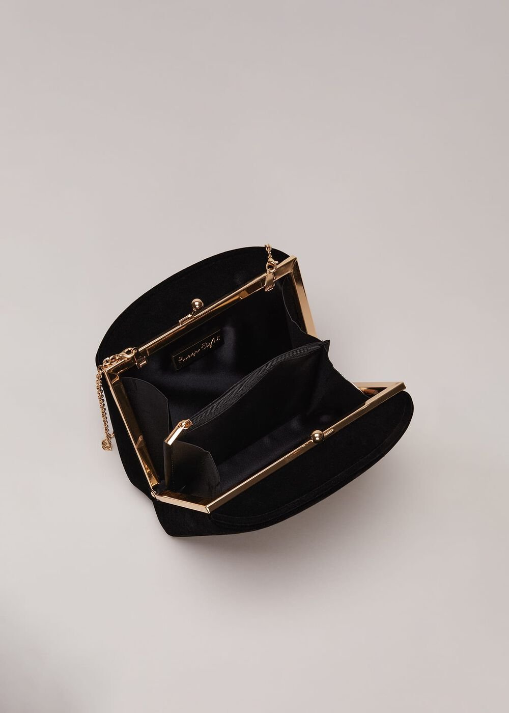 Black Velvet Clutch Bag Black