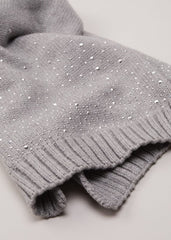 Grey Sparkly Scarf Pale Grey