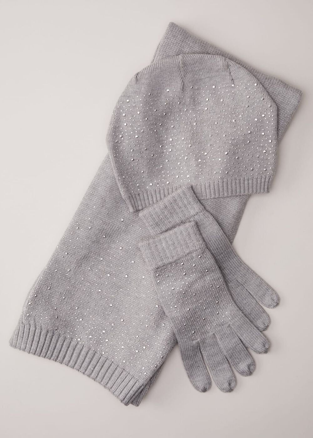 Grey Sparkly Scarf Pale Grey