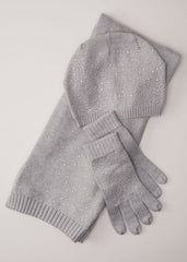 Grey Sparkly Scarf Pale Grey