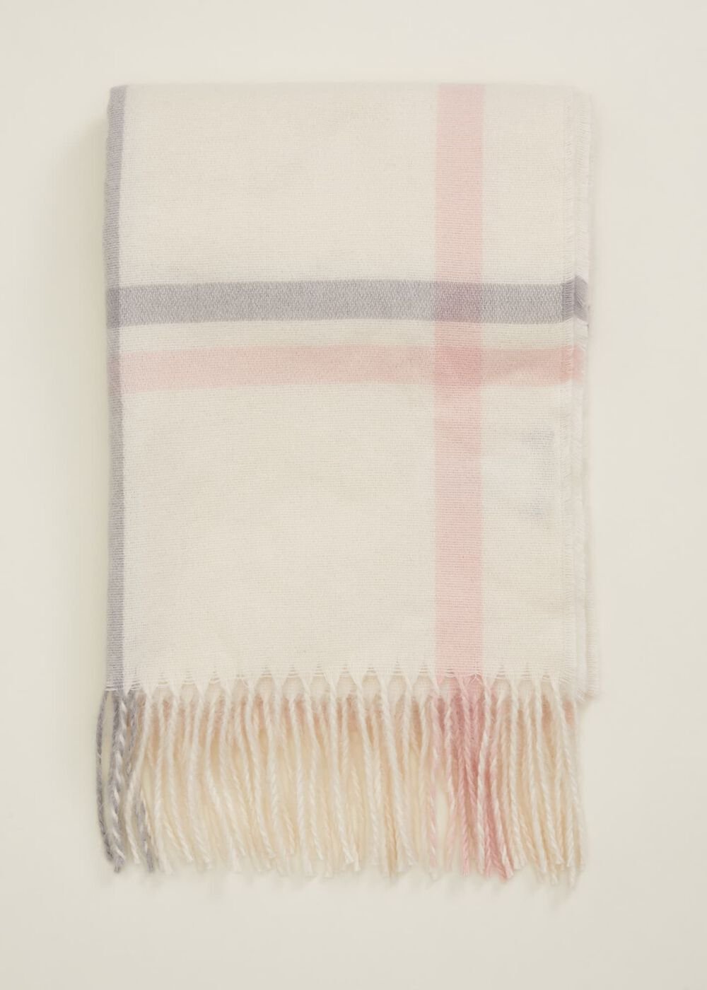 Sollie Check Scarf Ivory