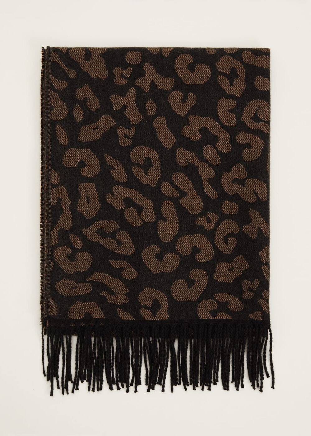 Leopard Scarf Black Multi