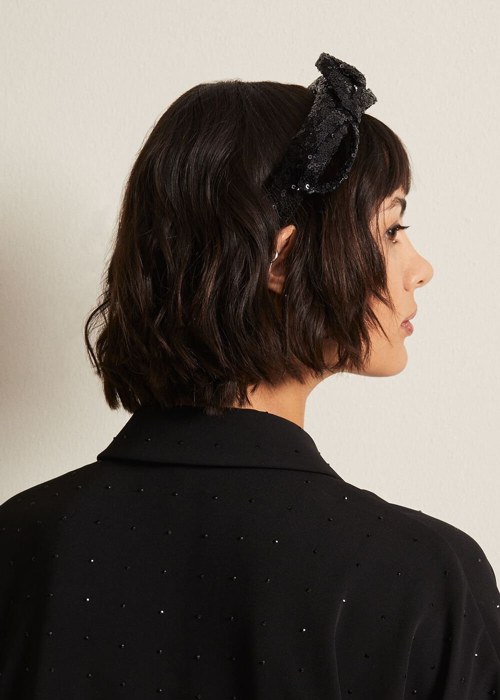 Black Sequin Headband Black