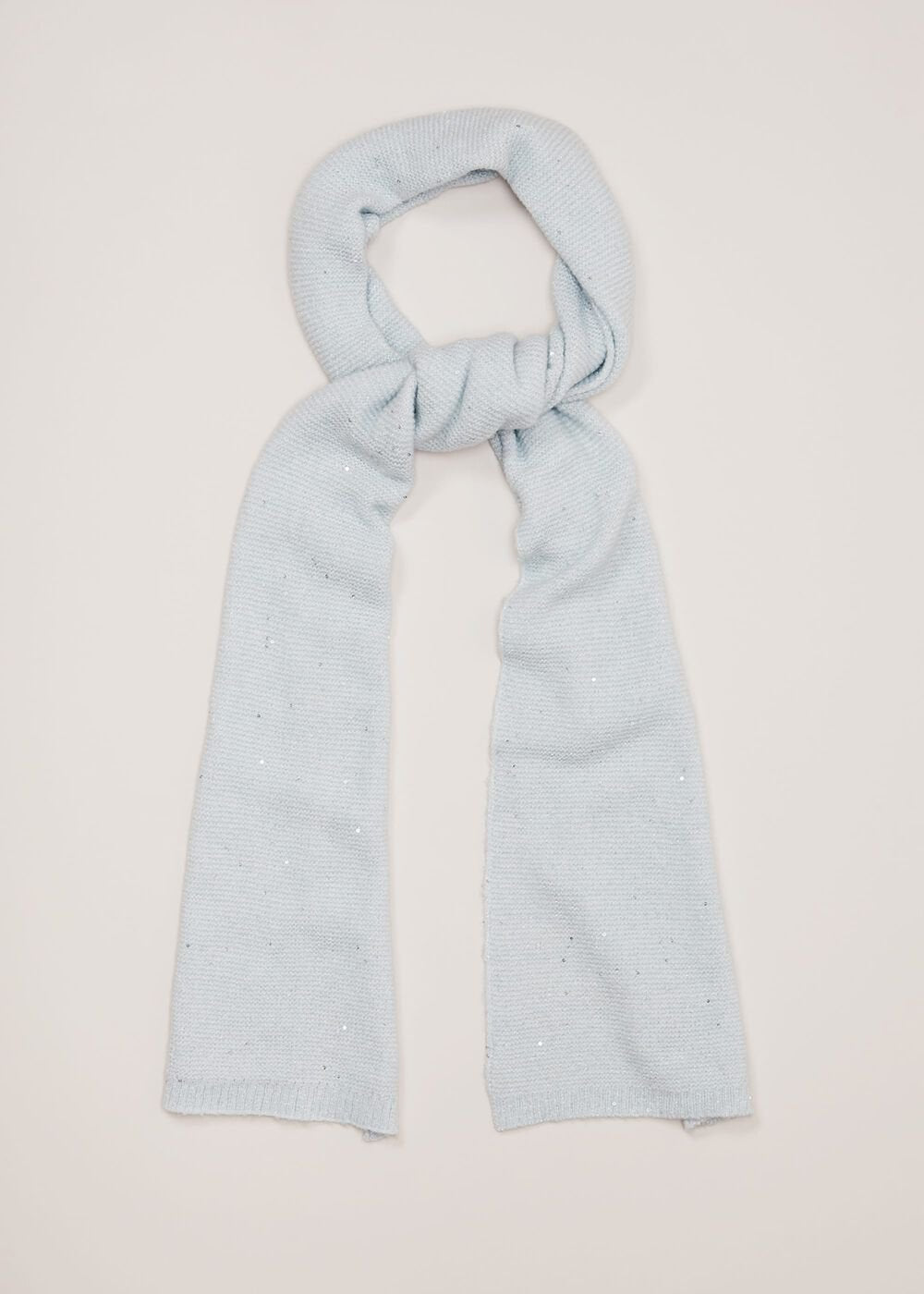 Sequin Scarf Blue