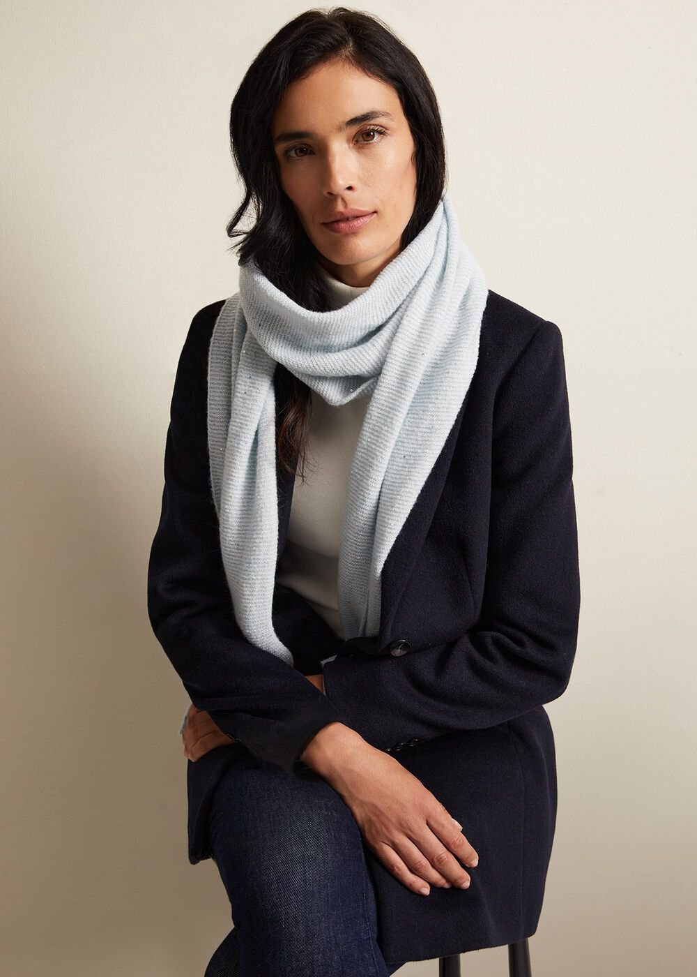 Sequin Scarf Blue
