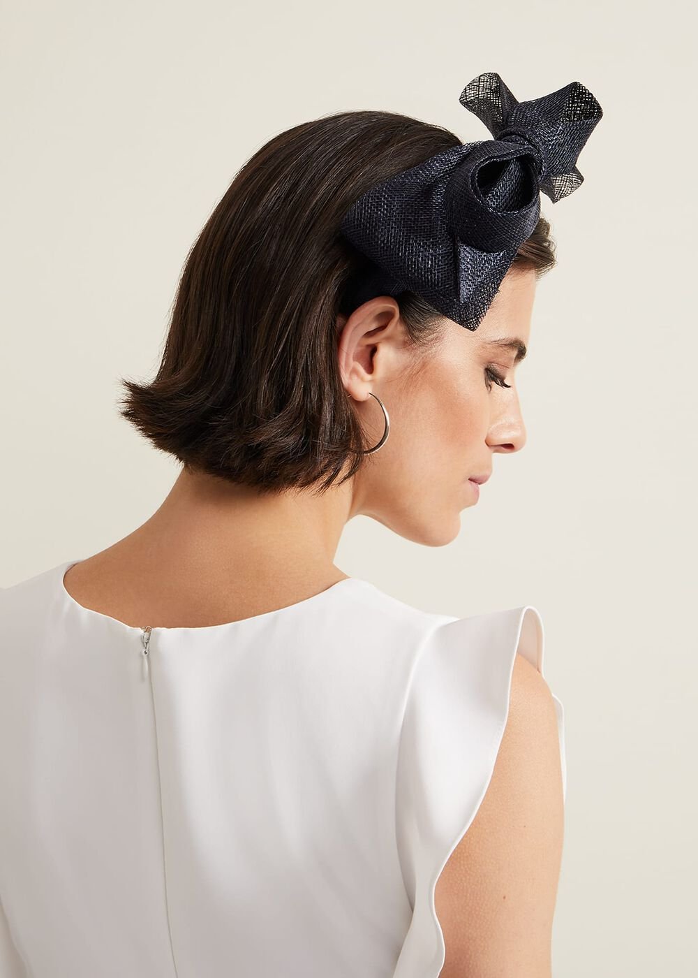 Navy Padded Headband with Bow Navy