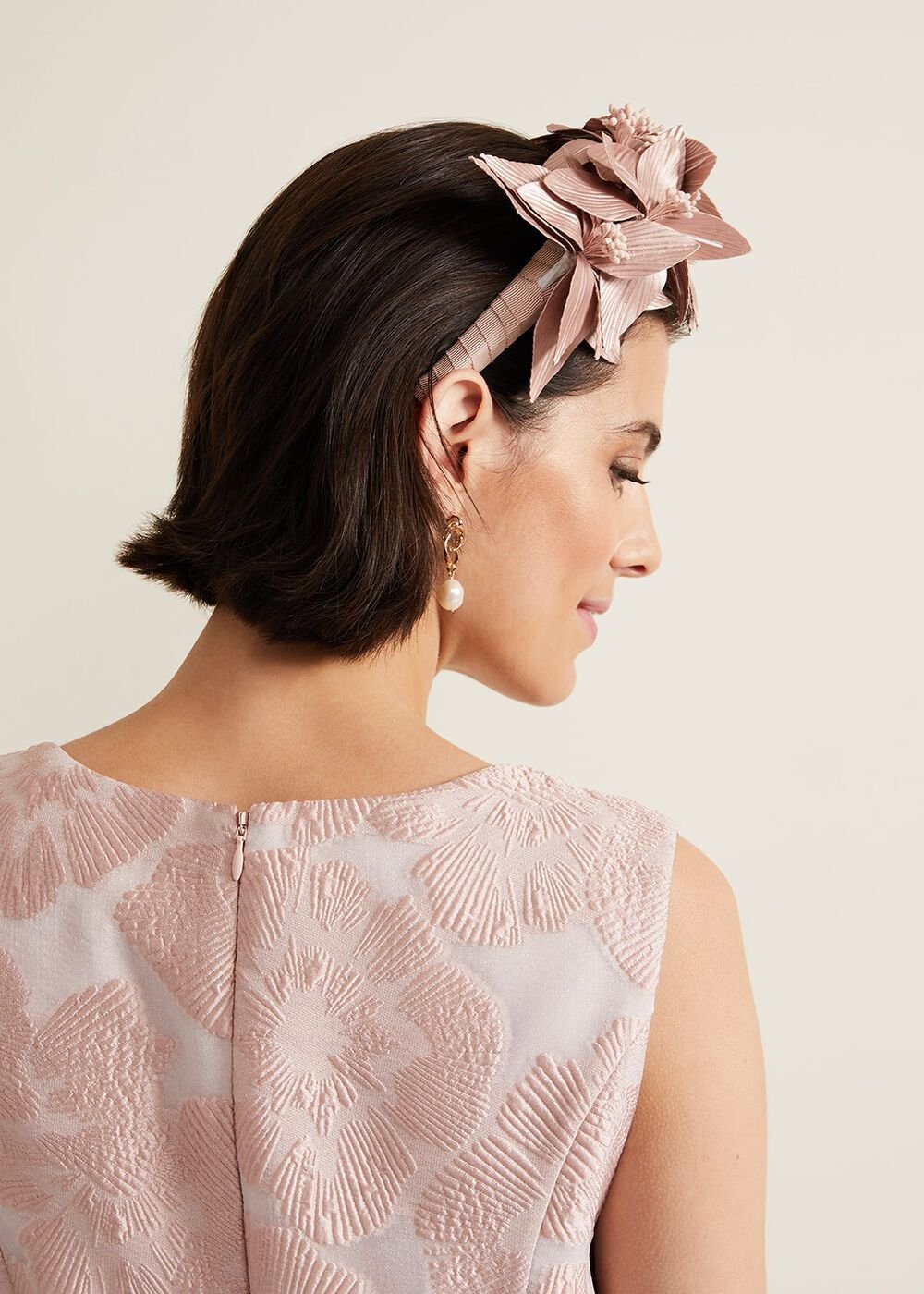 Floral Headband Pale Pink