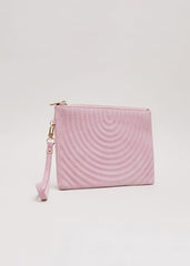 Stitch Detail Clutch Bag Pink