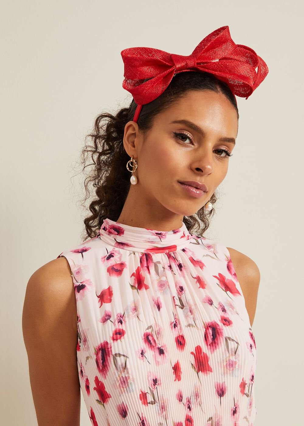 Bow Twist Headband Vermillion