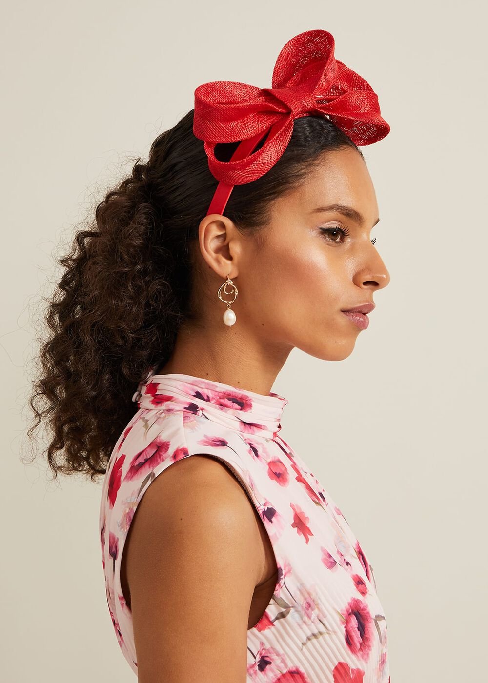 Bow Twist Headband Vermillion