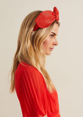 Padded Bow Headband Orange
