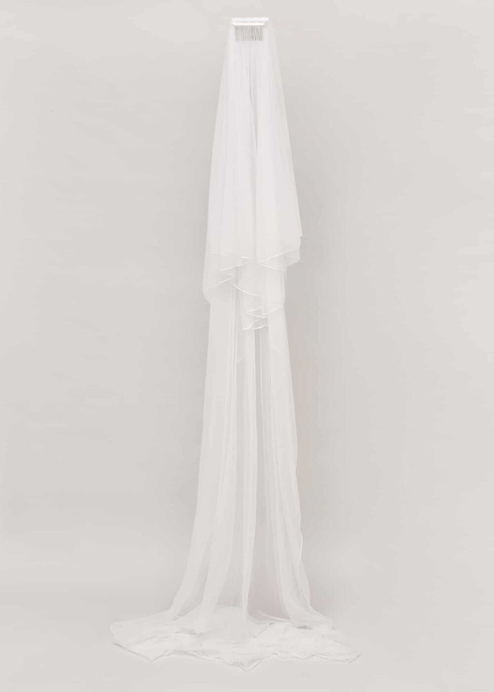 Long Double Tier Veil Ivory