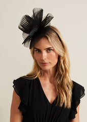 Freeform Flower Headband Black