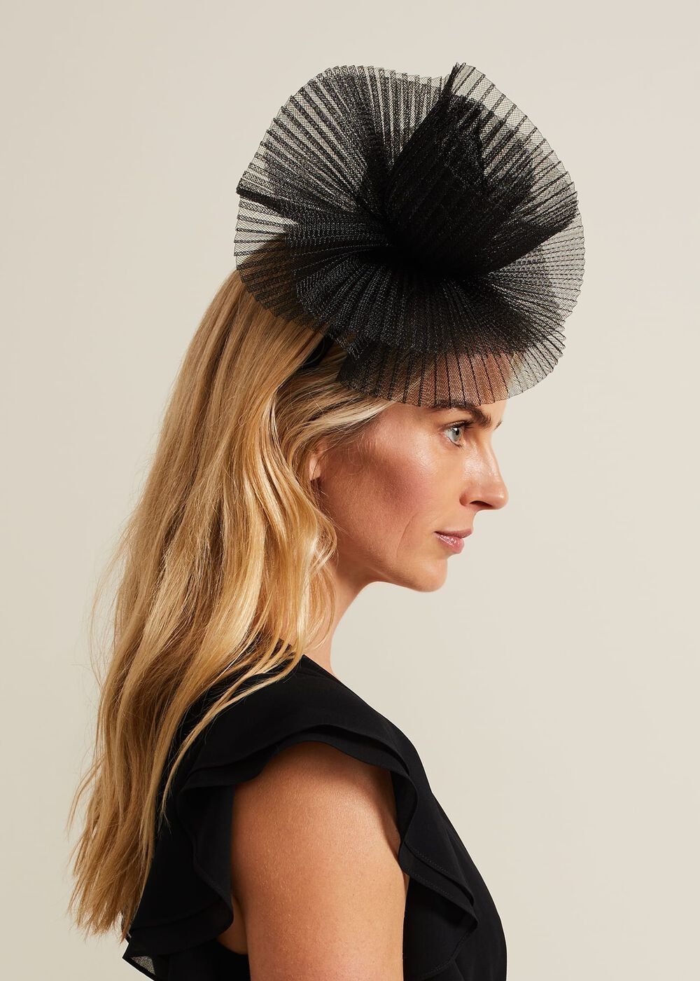Freeform Flower Headband Black