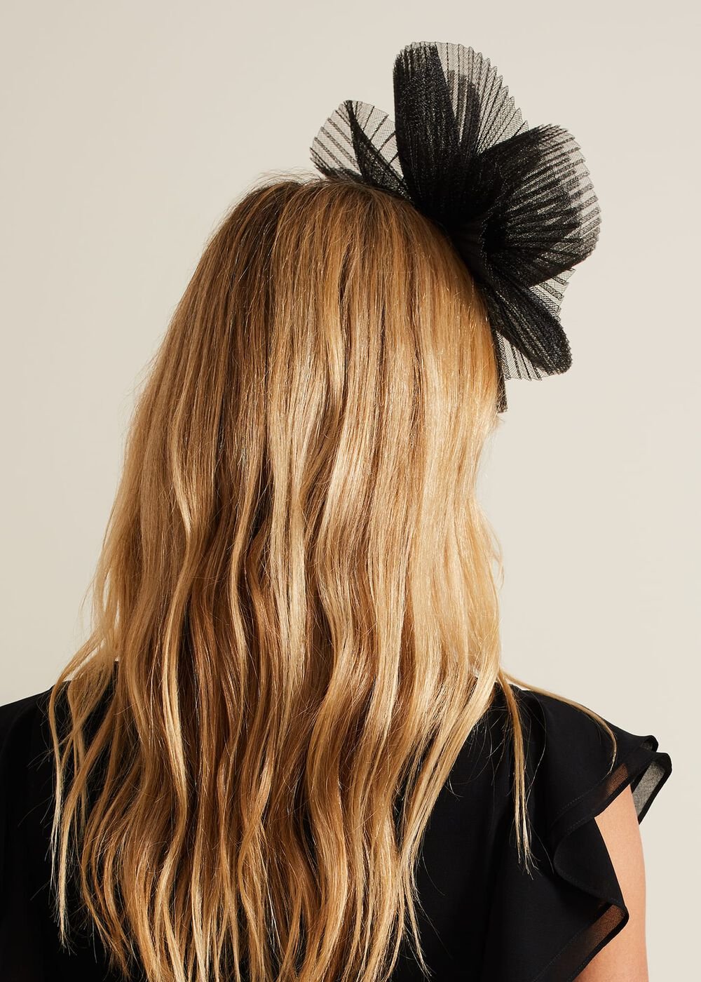 Freeform Flower Headband Black