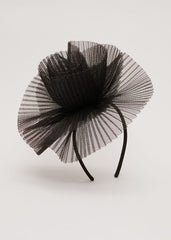 Freeform Flower Headband Black