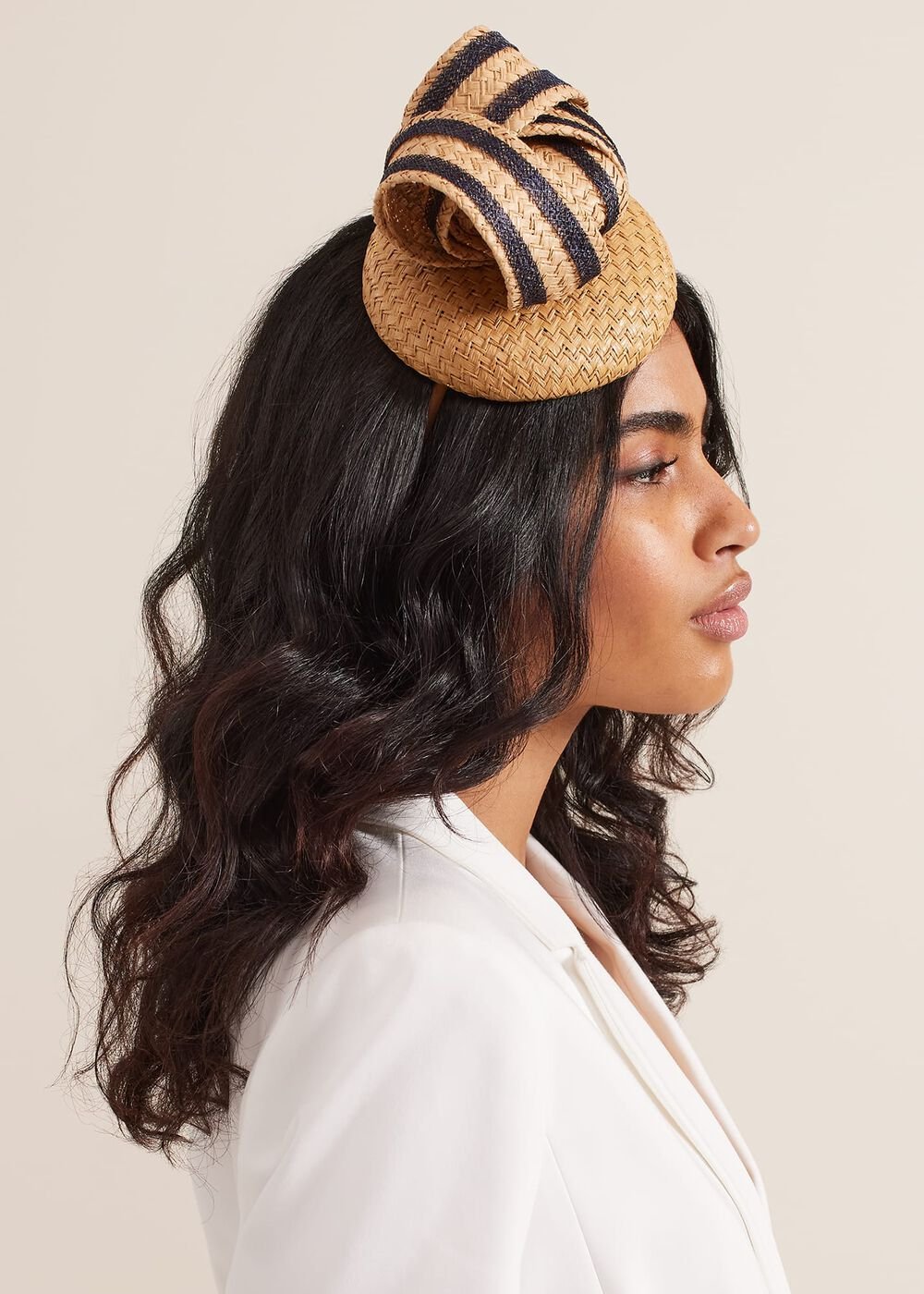 Raffia Twist Pillbox Natural