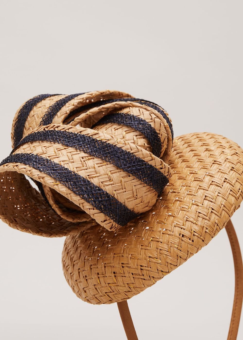 Raffia Twist Pillbox Natural
