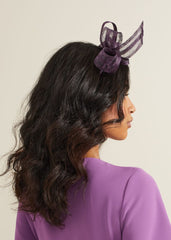 Twist Bow Headband Purple