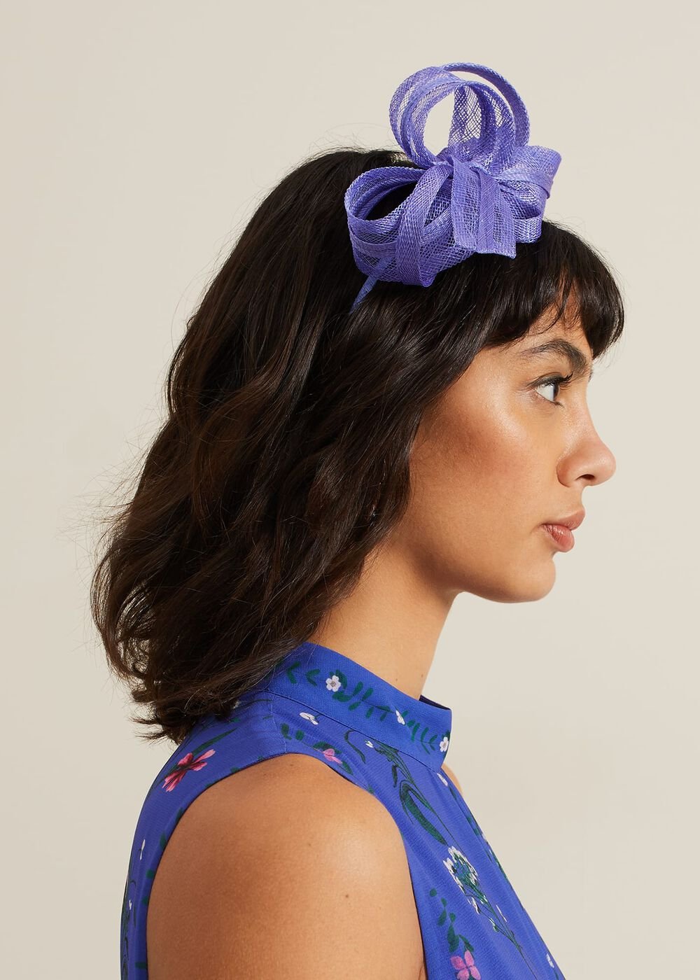Twist Bow Headband Blue