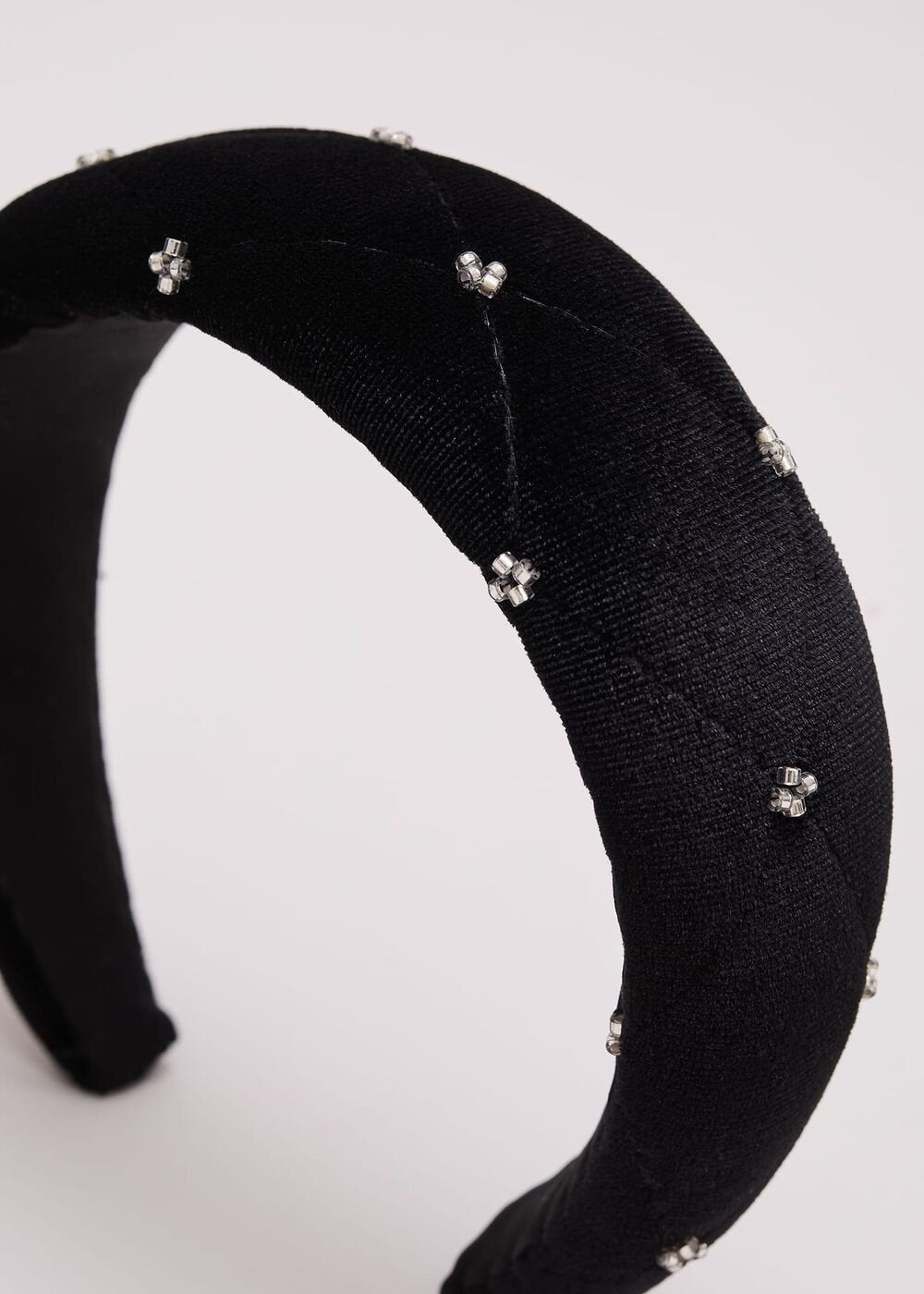 Black Mesh Sparkle Headband Black