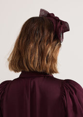 Purple Padded Bow Headband Purple