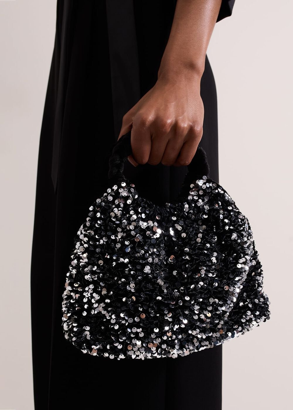 Sequin Twist Handle Mini Grab Bag Multi-Coloured