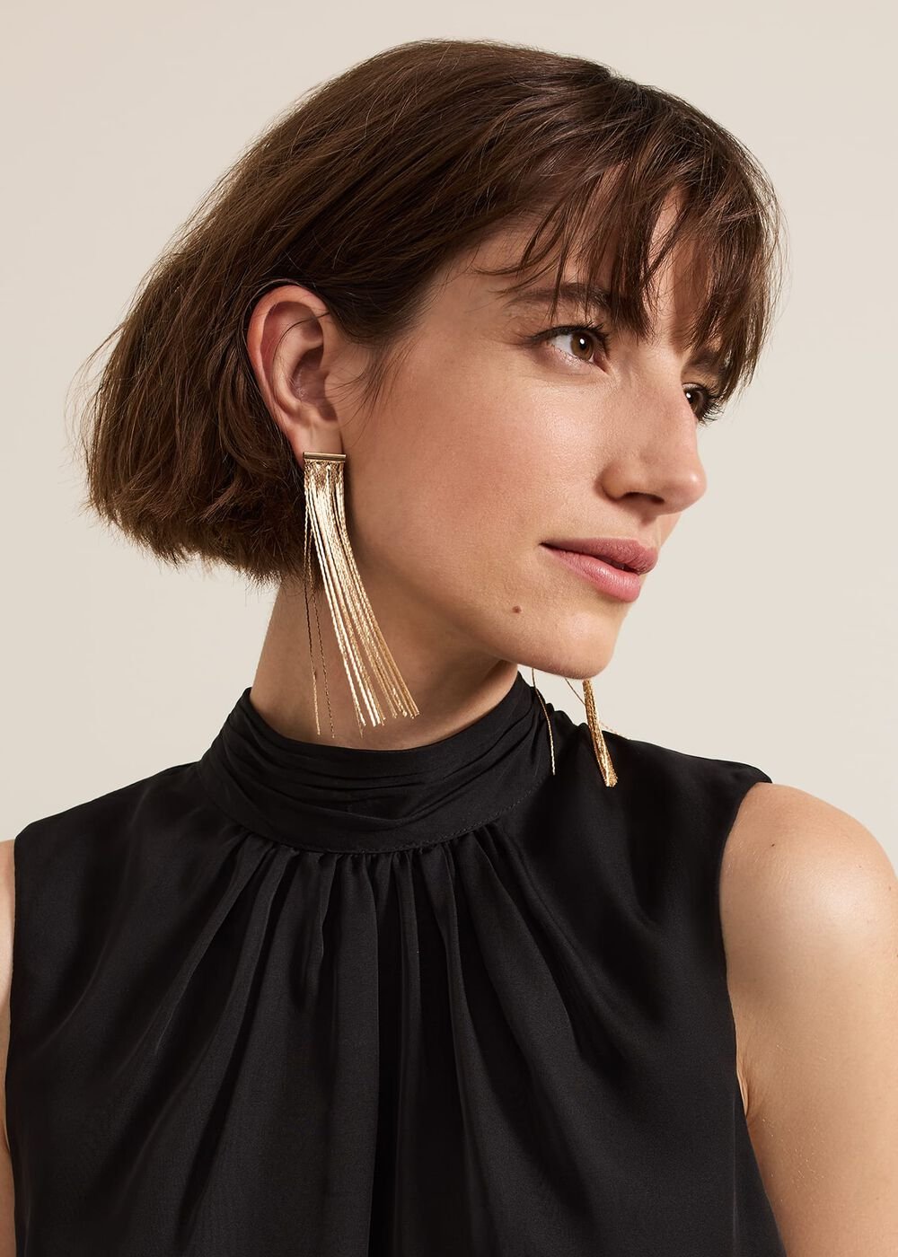 Gold Shoulder Duster Drop Earring Gold