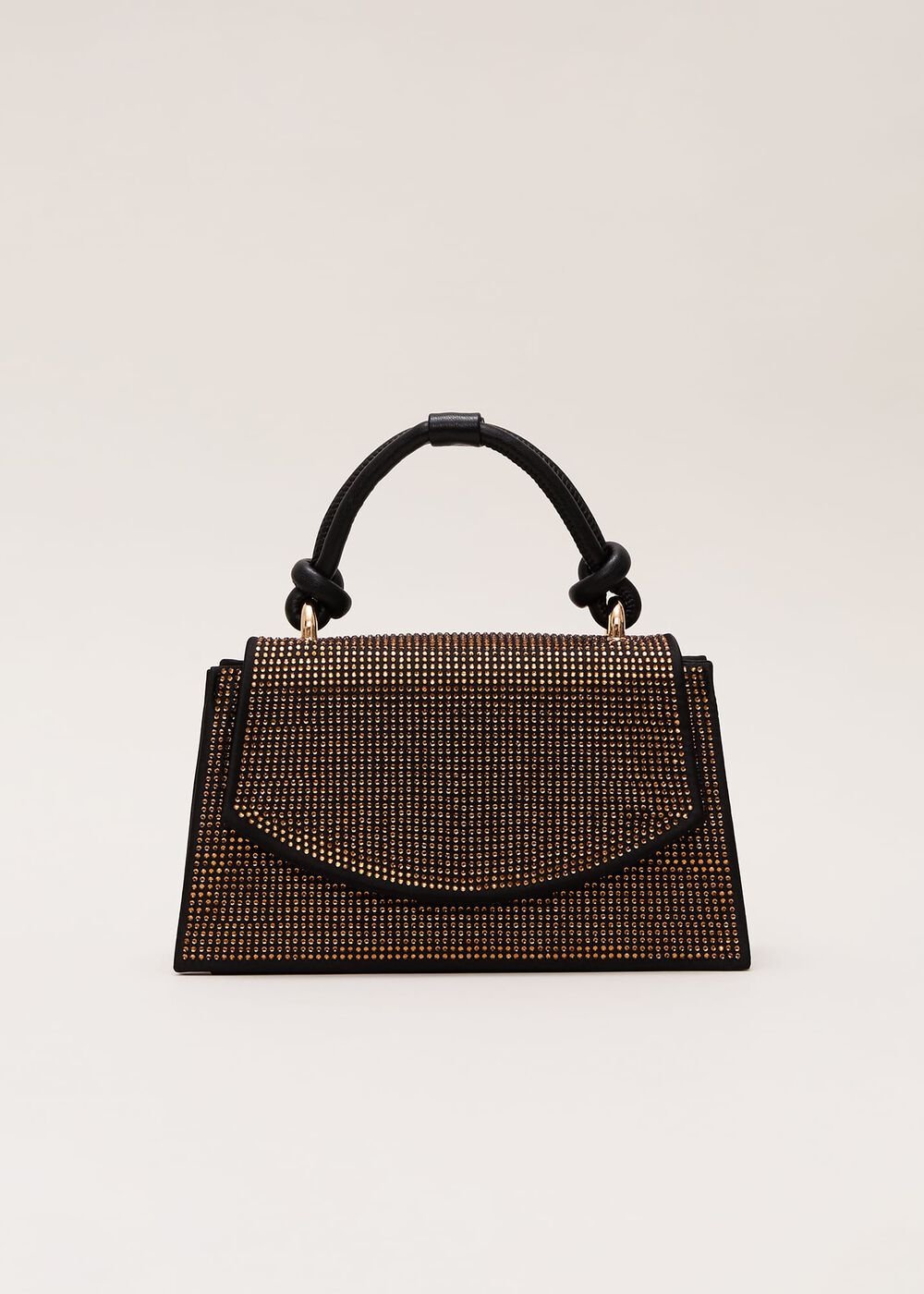 Gold Embellished Mini Tote Gold
