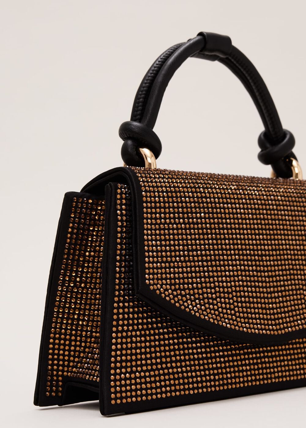 Gold Embellished Mini Tote Gold